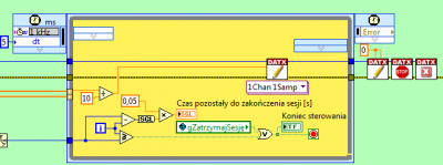 Wysyłanie próbek do karty za pomocą Timed While Loop
